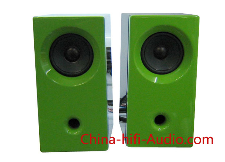 Qinpu MG-2 desktop speakers loudspeakers green pair - Click Image to Close